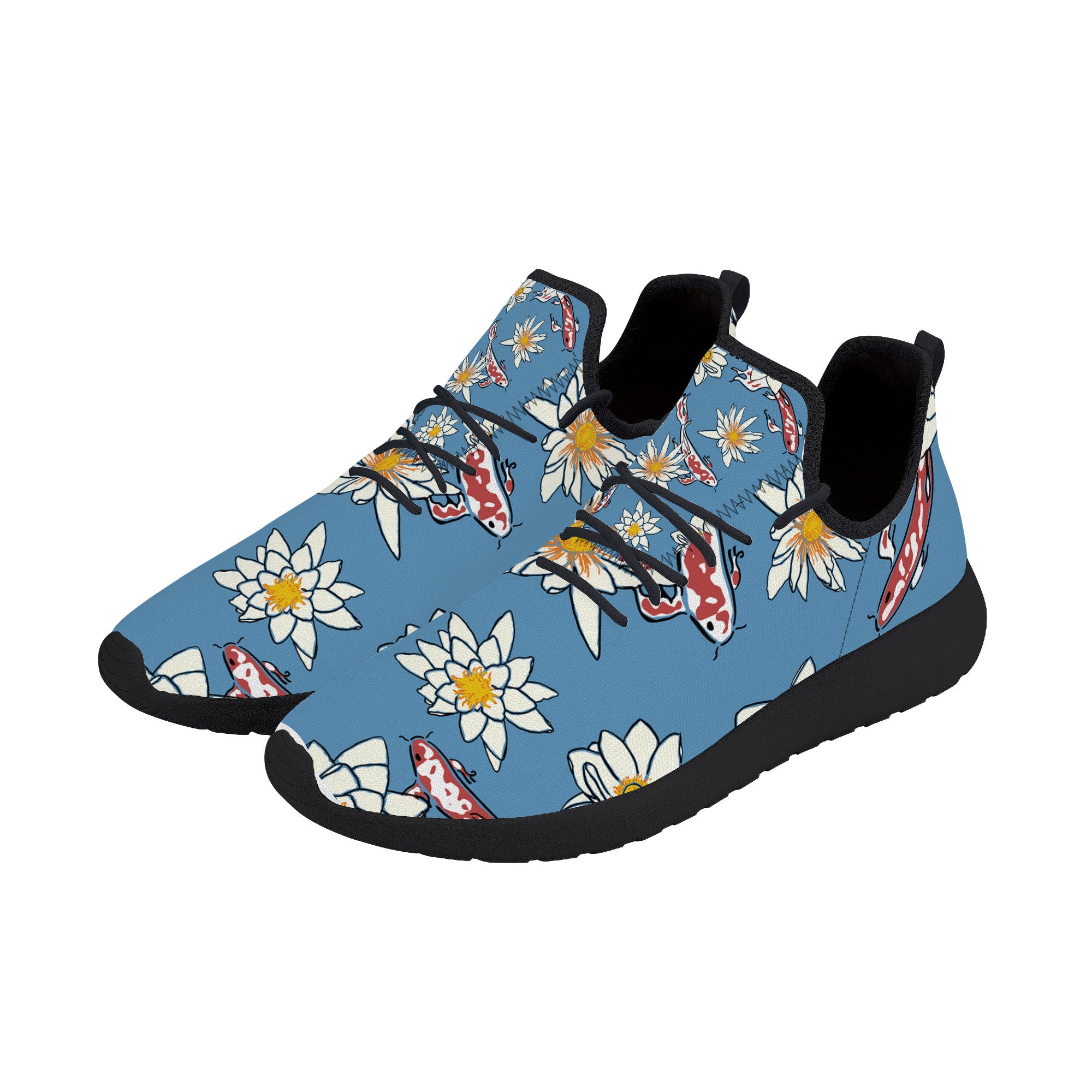 Blue Daisy Lightweight Mesh | Low Top Customized | Shoe Zero