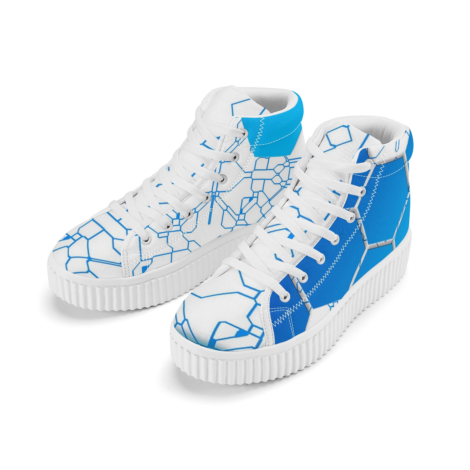 Blue Honey Women's Shoes | High Top Customized | Shoe Zero