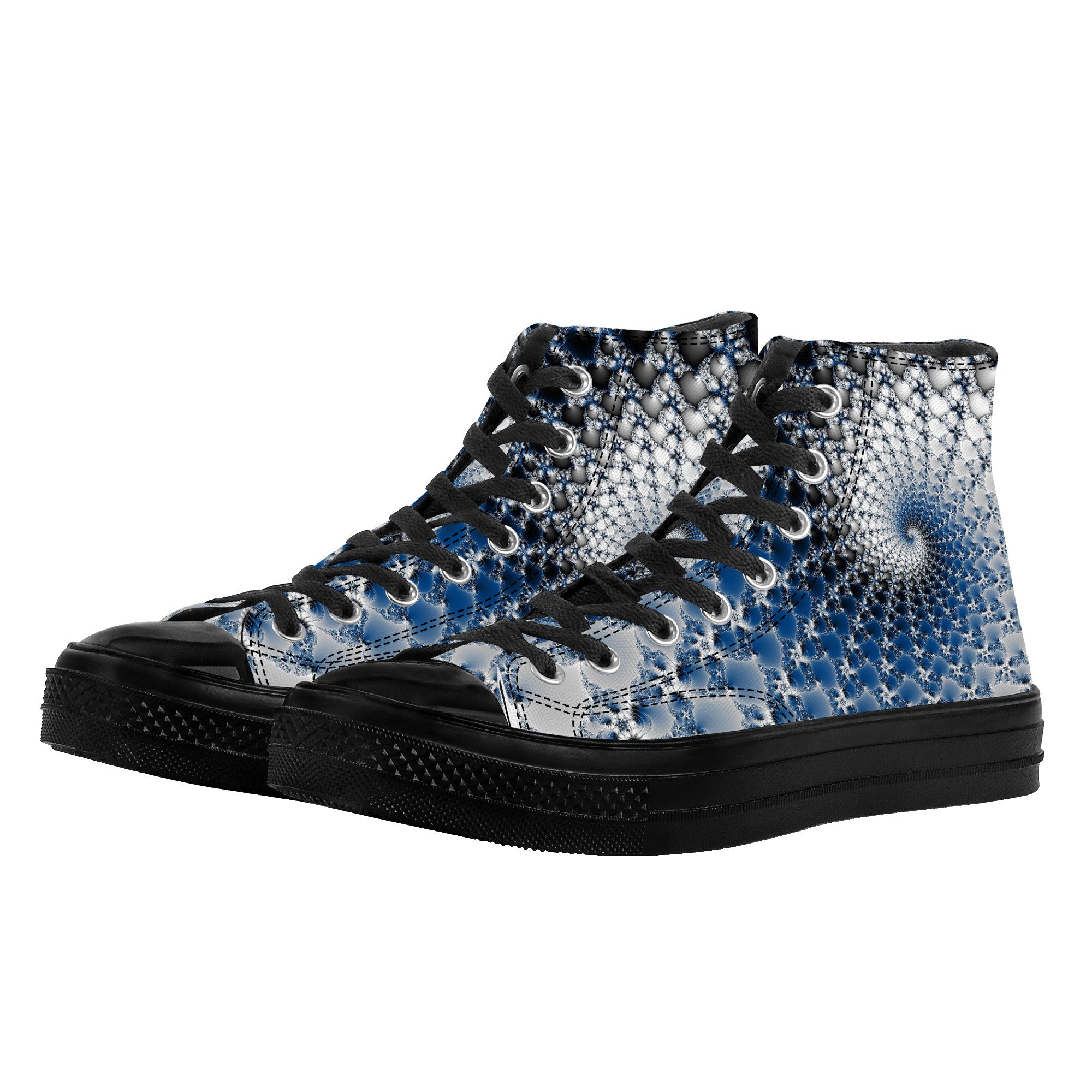 Blue Wave In a Shell | High Top Customized | Shoe Zero