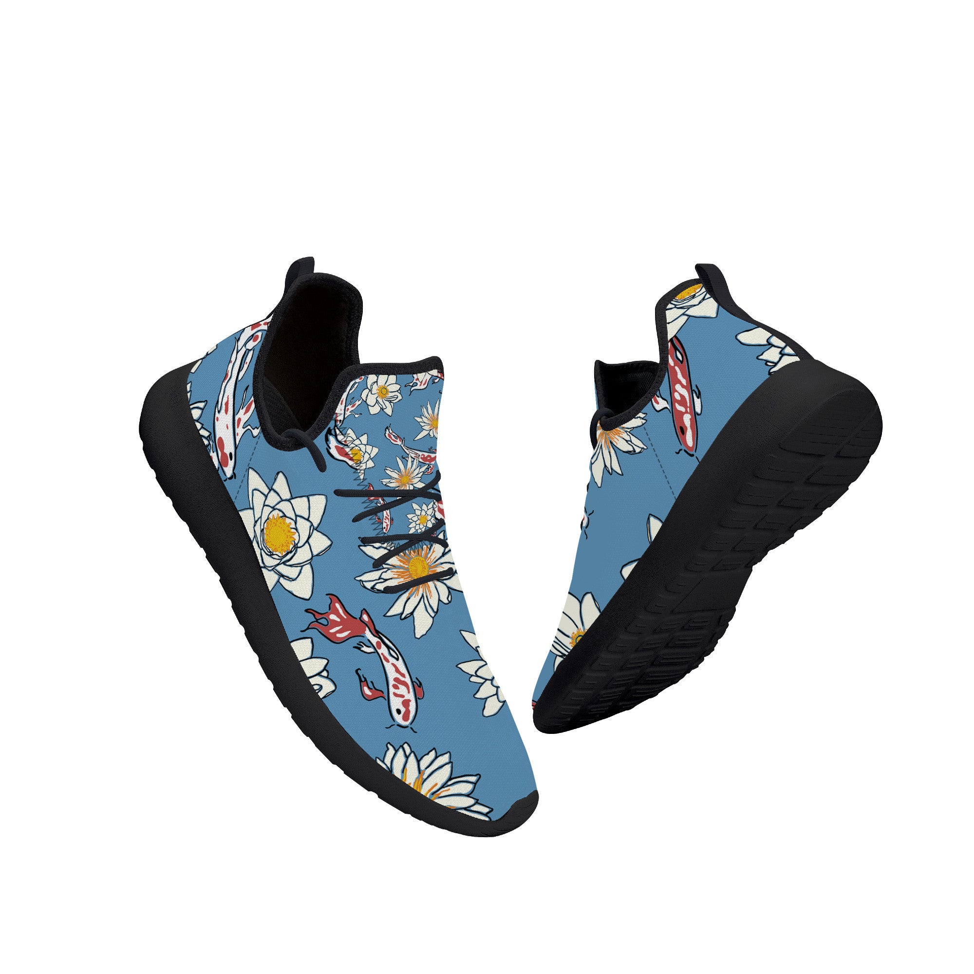 Blue Daisy Lightweight Mesh | Low Top Customized | Shoe Zero