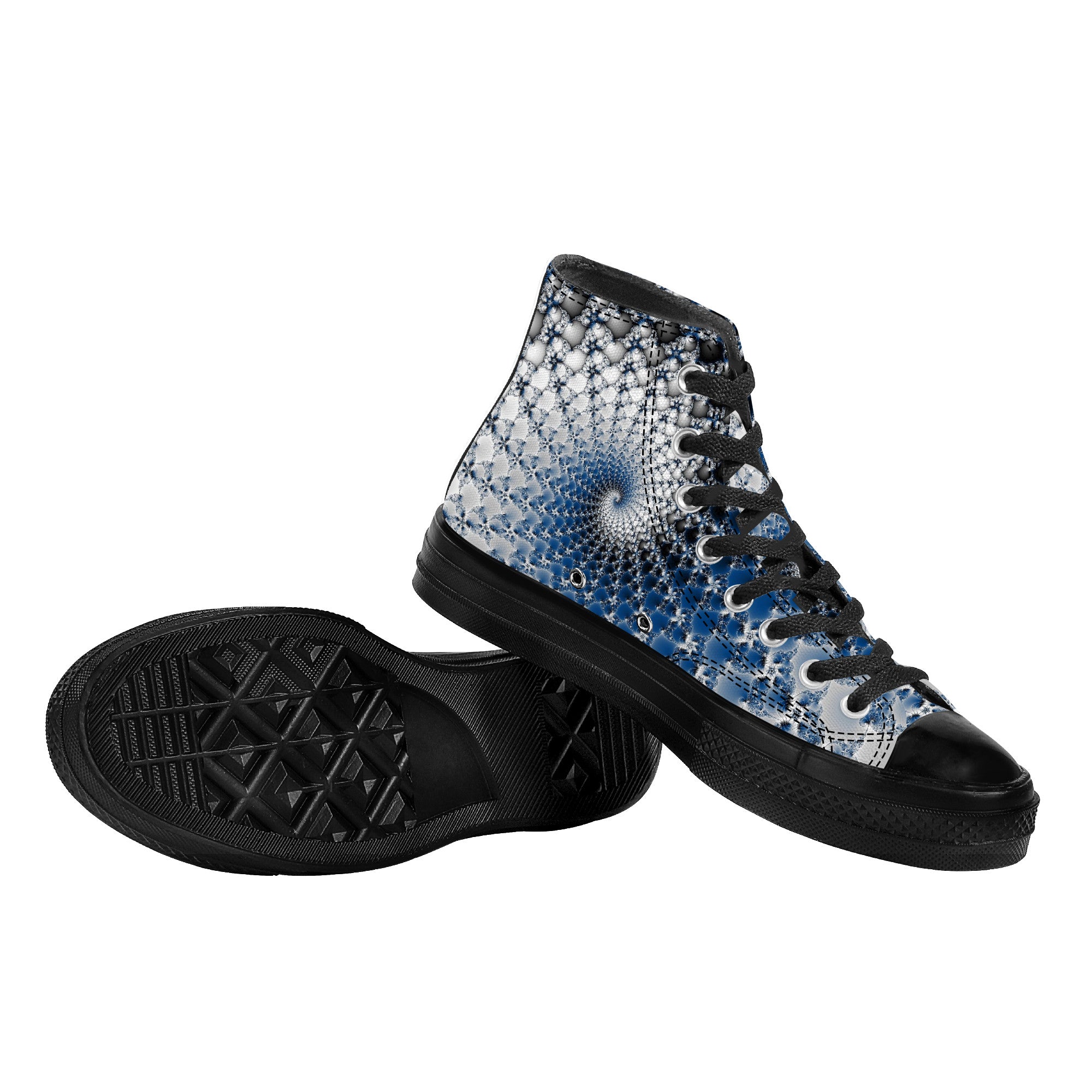 Blue Wave In a Shell | High Top Customized | Shoe Zero