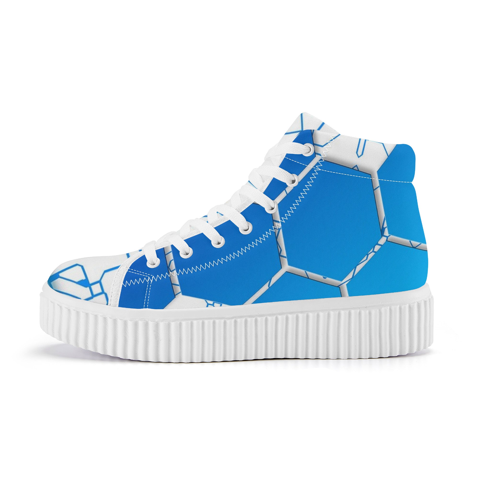 Blue Honey Women's Shoes | High Top Customized | Shoe Zero