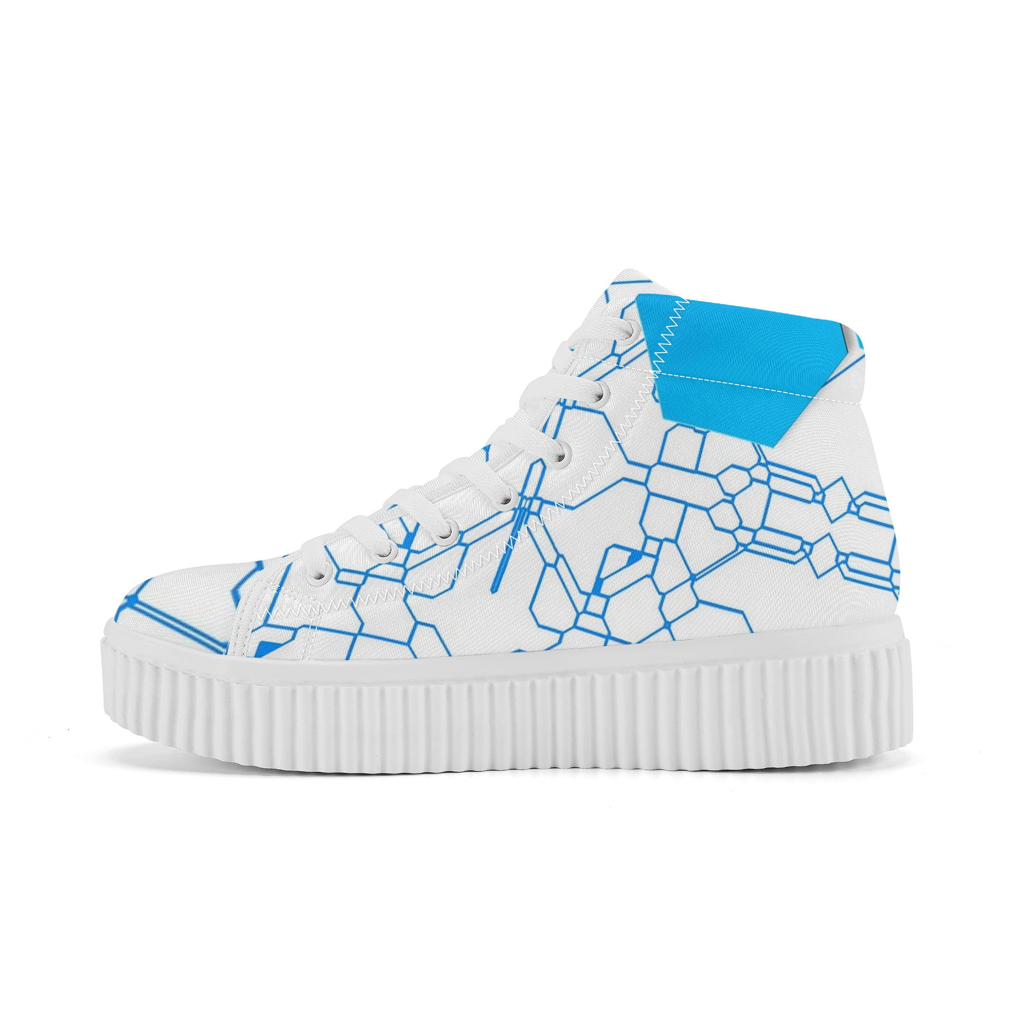 Blue Honey Women's Shoes | High Top Customized | Shoe Zero