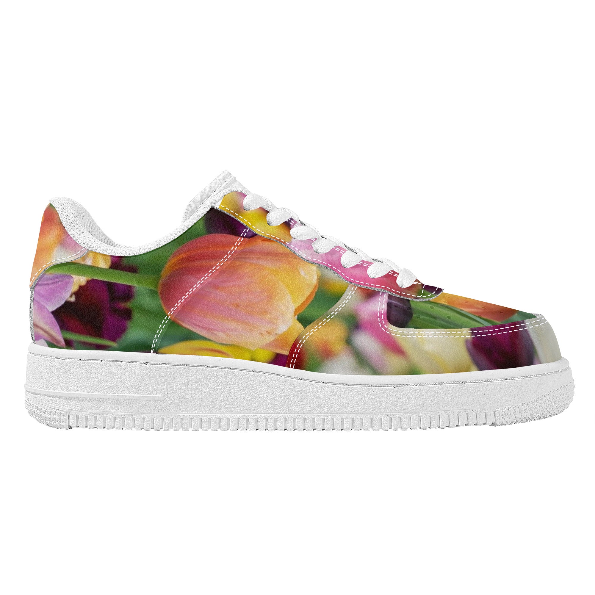 Bokay of Tulips | Low Top Customized | Shoe Zero