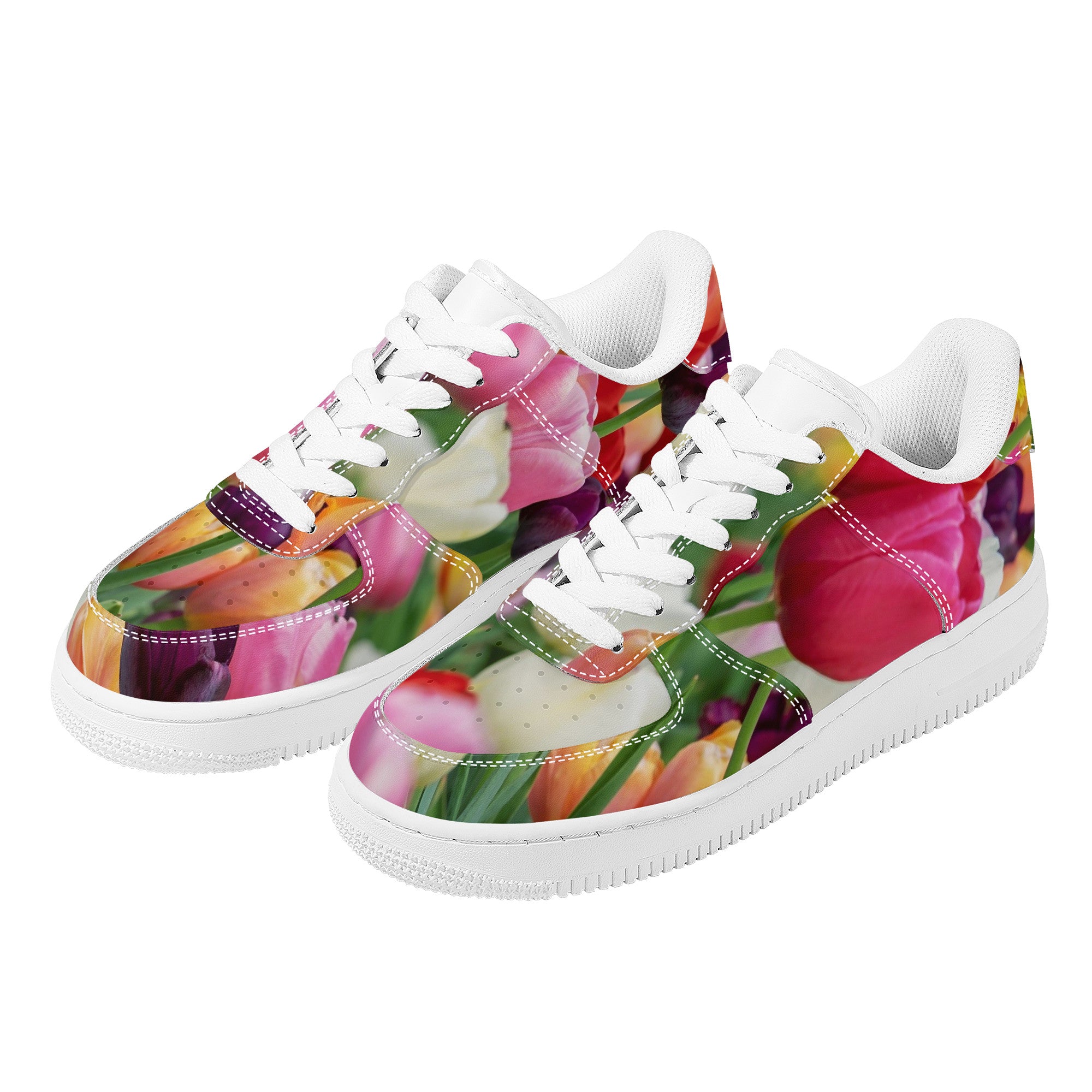 Bokay of Tulips | Low Top Customized | Shoe Zero